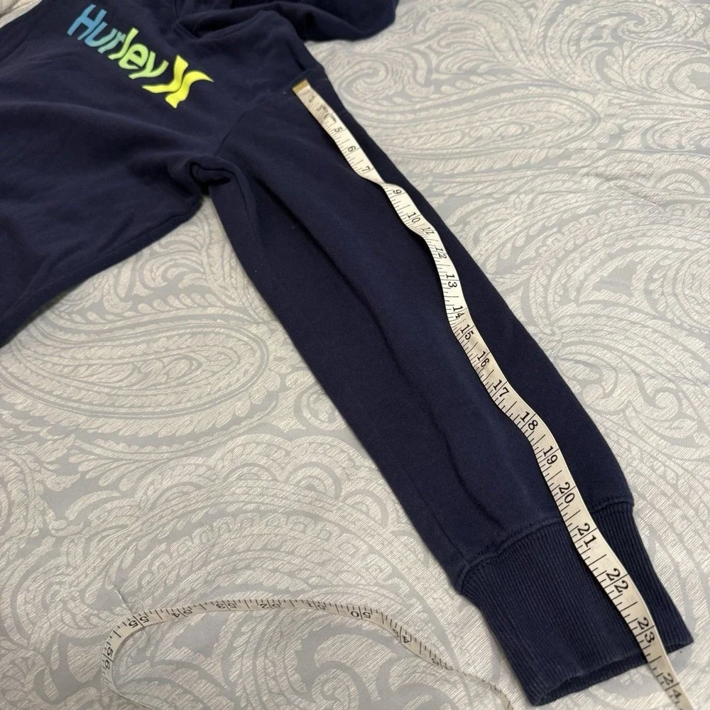 Hurley Youth Hoodie Sz 18/20 Skateboard Surf Navy‎ Neon Soft